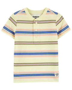 OshKosh Toddler Boy Yellow Striped Henley Tee