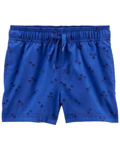 OshKosh Toddler Boy Blue Palm Trees Shorts