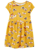 Carter's Toddler Girl Yellow Butterflies Knit Dress