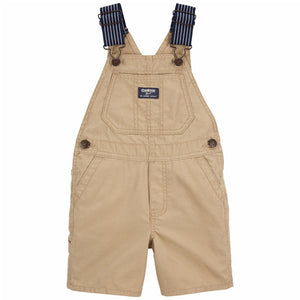 OshKosh Toddler Boy Hickory Stripe Strap Canvas Shortalls