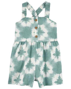 OshKosh Toddler Girl Green Tie Dye Romper