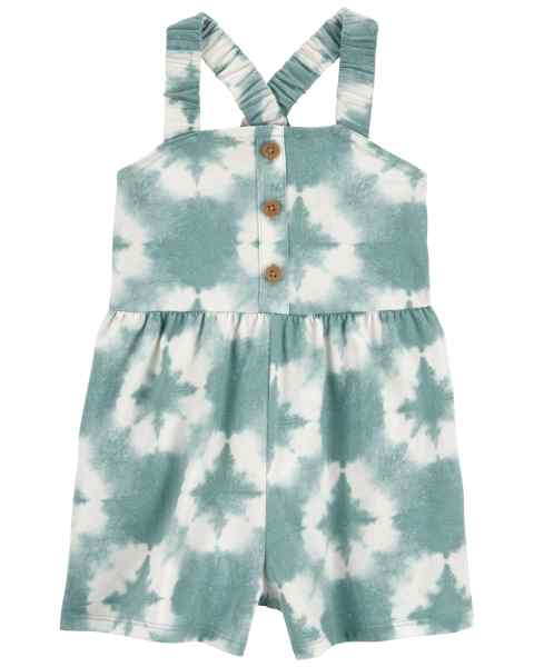 OshKosh Toddler Girl Green Tie Dye Romper