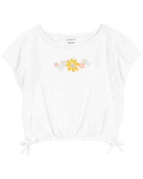 Carter's Toddler Girl White Floral Crop Top