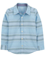 Camisa de manga comprida azul menino OshKosh Kid