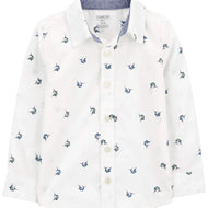 Camisa de manga comprida azul menino OshKosh Kid