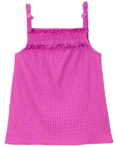 Oshkosh Toddler Girl Fuchsia Textured Smocked Tank Top