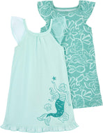 Carter's 2pc Toddler Girl Mermaid Gowns Sleepwear Set