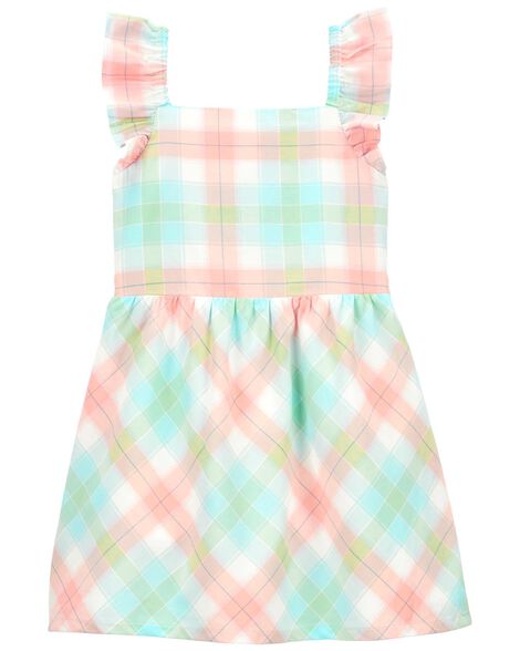 Carter's Toddler Girl Pastel Plaid Dress