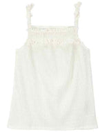 Oshkosh Toddler Girl Cream Textured Smocked Tank Top