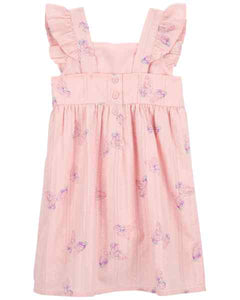 Carter's Toddler Girl Pink Butterfly Print Dress