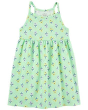 Load image into Gallery viewer, Carter&#39;s Toddler Girl Green Floral Tank Dress
