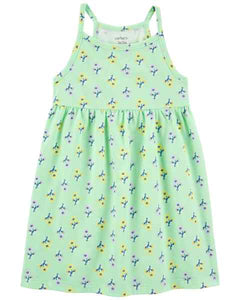 Carter's Toddler Girl Green Floral Tank Dress