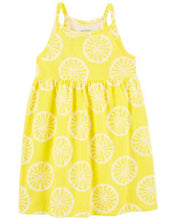 Load image into Gallery viewer, Carter&#39;s Toddler Girl Yellow Lemon Tank Dress
