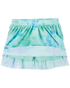 OshKosh Toddler Girl Green/ Blue Tie Dye Skort