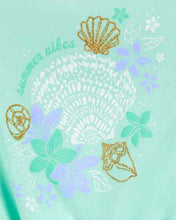 Cargar imagen en el visor de la galería, Oshkosh Toddler Girl Green Sea Shells Tank Top
