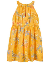 Carregar imagem no visualizador da galeria, OshKosh Toddler Girl Yellow Floral Seersucker Dress
