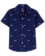 Carter's Toddler Boy Navy Front Button Shirt