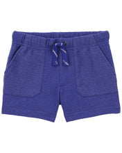 Afbeelding in Gallery-weergave laden, Carter&#39;s Toddler Boy Blue Pull-On Reverse Pockets French Terry Shorts
