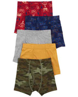 Carter's 5pc Kid Boy Multi Camo and Print Cotton Boxer Briefs