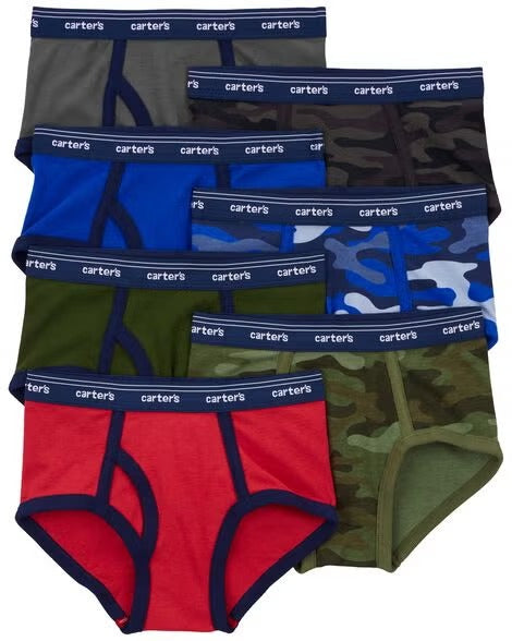 Carter's 7pc Kid Boy Camo Cotton Briefs