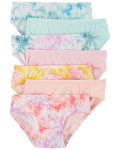 Carter's 7pc Kid Girl Tie-Dye Hipster Stretch Cotton Briefs