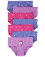 Carter's 7pc Kid Girl Purple/ Blue Stretch Cotton Briefs