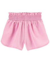 Afbeelding in Gallery-weergave laden, OshKosh Toddler Girl Pink Smocked Shorts in Moisture Moisture Wicking Active Fabric
