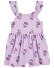 Afbeelding in Gallery-weergave laden, Carter&#39;s Toddler Girl Purple Floral Ruffle Floral Romper
