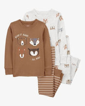 Afbeelding in Gallery-weergave laden, Carter&#39;s 4pc Toddler Boy Brown Bear Pajama Set
