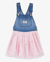 Carregar imagem no visualizador da galeria, OshKosh Toddler Girl Sparkly Tulle &amp; Denim Jumper Dress (Skirtall)
