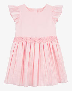 OshKosh Toddler Girl Pink Flutter Pleated Dress