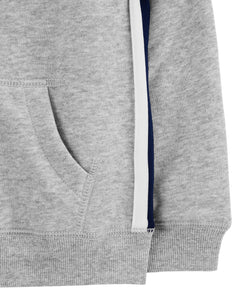 Carter's Toddler Boy Grey Zip-Up Fleece Hoodie