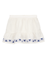 Carter's Toddler Girl White Embroidered Skort
