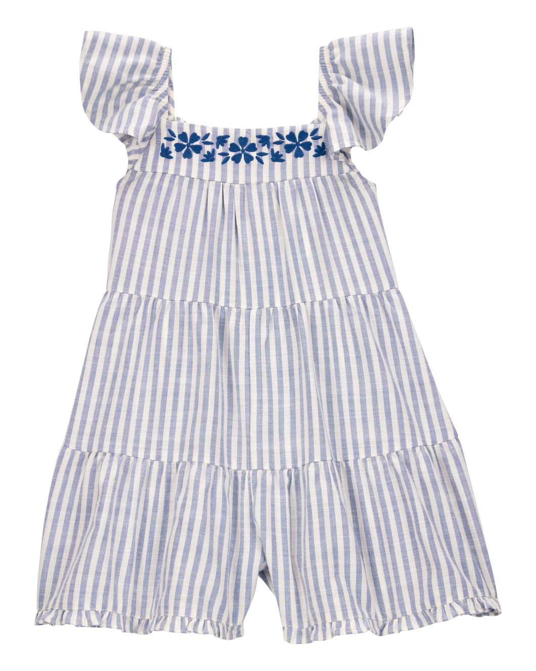 Carter's Toddler Girl Flutter Sleeve Striped Romper
