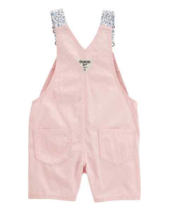 OshKosh Toddler Girl Pink Floral  Straps Shortalls
