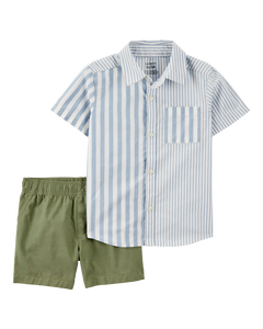 Carter's 2pc Toddler Boy Striped Shirt & Shorts Set