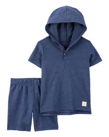 Carter's 2pc Toddler Boy Navy Hoodie & Shorts Set