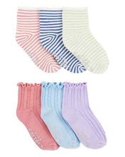 Load image into Gallery viewer, Carter&#39;s 6pk Toddler Girl Socks
