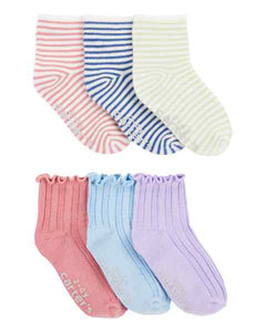 Carter's 6pk Toddler Girl Socks