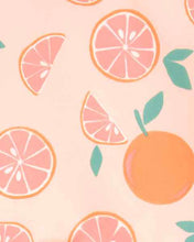 Load image into Gallery viewer, Carter&#39;s 1pc Toddler Girl Orange Fruit Rashguard Swimsuit
