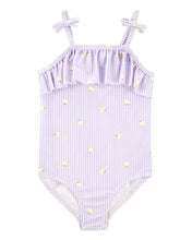 Load image into Gallery viewer, Carter&#39;s 1pc Toddler Girl Purple Stripe Swimsuit
