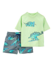 Load image into Gallery viewer, Carter&#39;s 2pc Toddler Boy Surfing Dinos Swim Set
