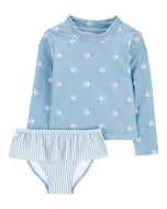 Carter's 2pc Toddler Girl Blue Fish Swim Set