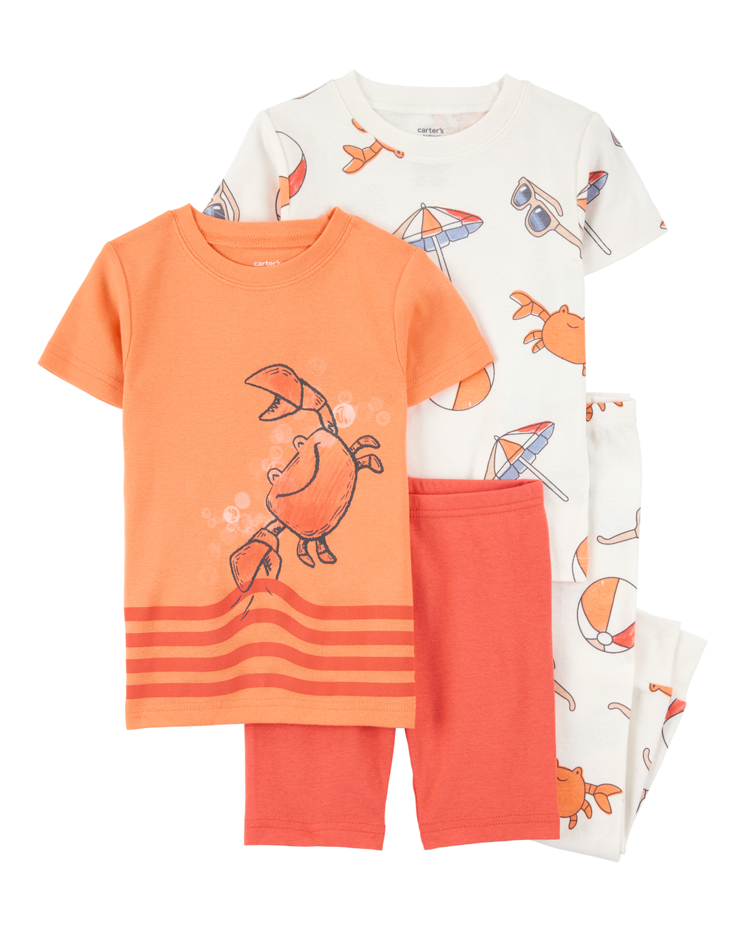 Carter's 4pc Toddler Boy Beach Crab Print Pajama Set