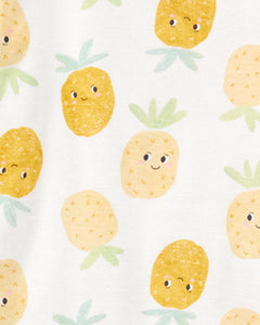 Carter's 4pc Toddler Girl Pineapple Fish Snug Fit Cotton Pajama Set