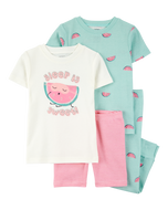 Carter's 4pc Toddler Girl Sleep is Sweet Snug Fit Cotton Pajama Set