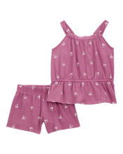 Cargar imagen en el visor de la galería, Carter&#39;s 2pc Toddler Girl Floral Top and Shorts Set
