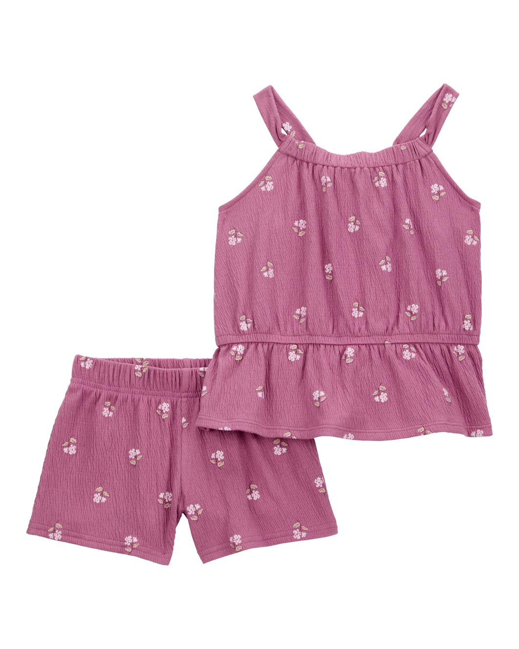 Carter's 2pc Toddler Girl Floral Top and Shorts Set