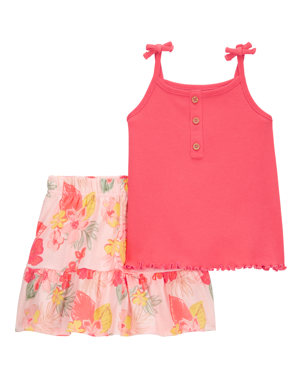 Carter's 2pc Toddler Girl Top and Floral Skort Set