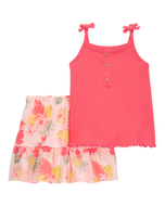Carter's 2pc Toddler Girl Top and Floral Skort Set